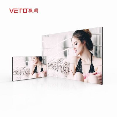3x3 LCD Ultra Narrow Bezel Video Wall 1.8mm 3840x2160 High Color Uniformity
