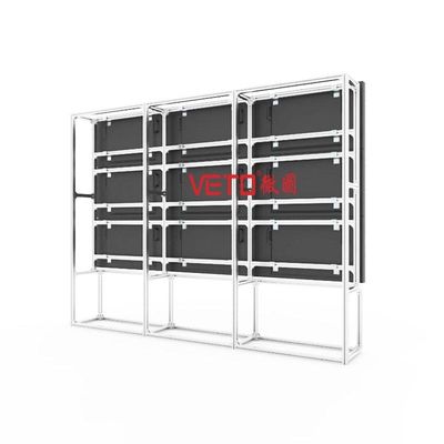3x3 LCD Ultra Narrow Bezel Video Wall 1.8mm 3840x2160 High Color Uniformity