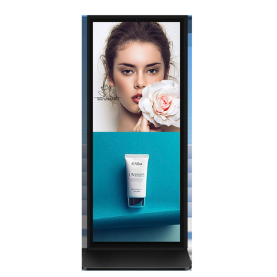 VETO 65 75 بوصة حجم مخصص كامل الشاشة الإشارات الرقمية 4k داخلية شاشة LCD الإعلانات كيوستك الطوطم الرأسي
