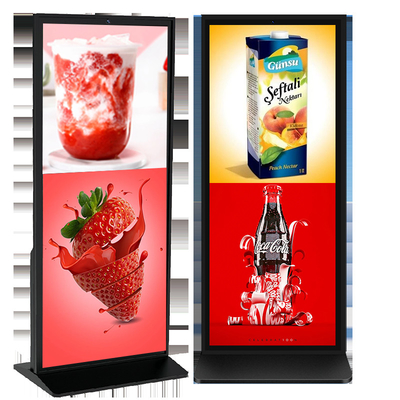 70 بوصة داخلية الشاشة اللمسية توتم ، زاوية رؤية 178 درجة كيوسك الإعلانات LCD