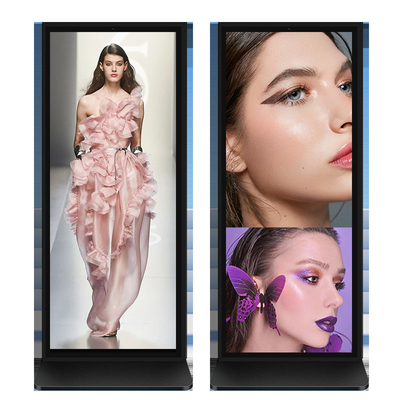 70/75 بوصة أرضية داخلية واقفة لمسة توتم 4K شاشة العرض الإعلانية