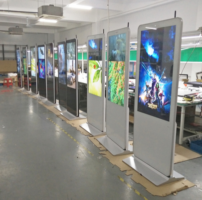 جهاز إعلانات رأسي 55 بوصة عرض LCD داخلي شاشات تفاعلية لمتاجر التجزئة